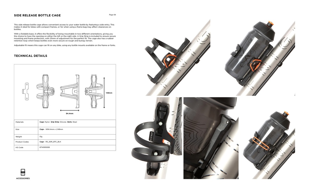 Side Release Bottle Cage